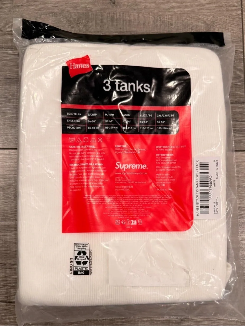 Hanes White Tank vest